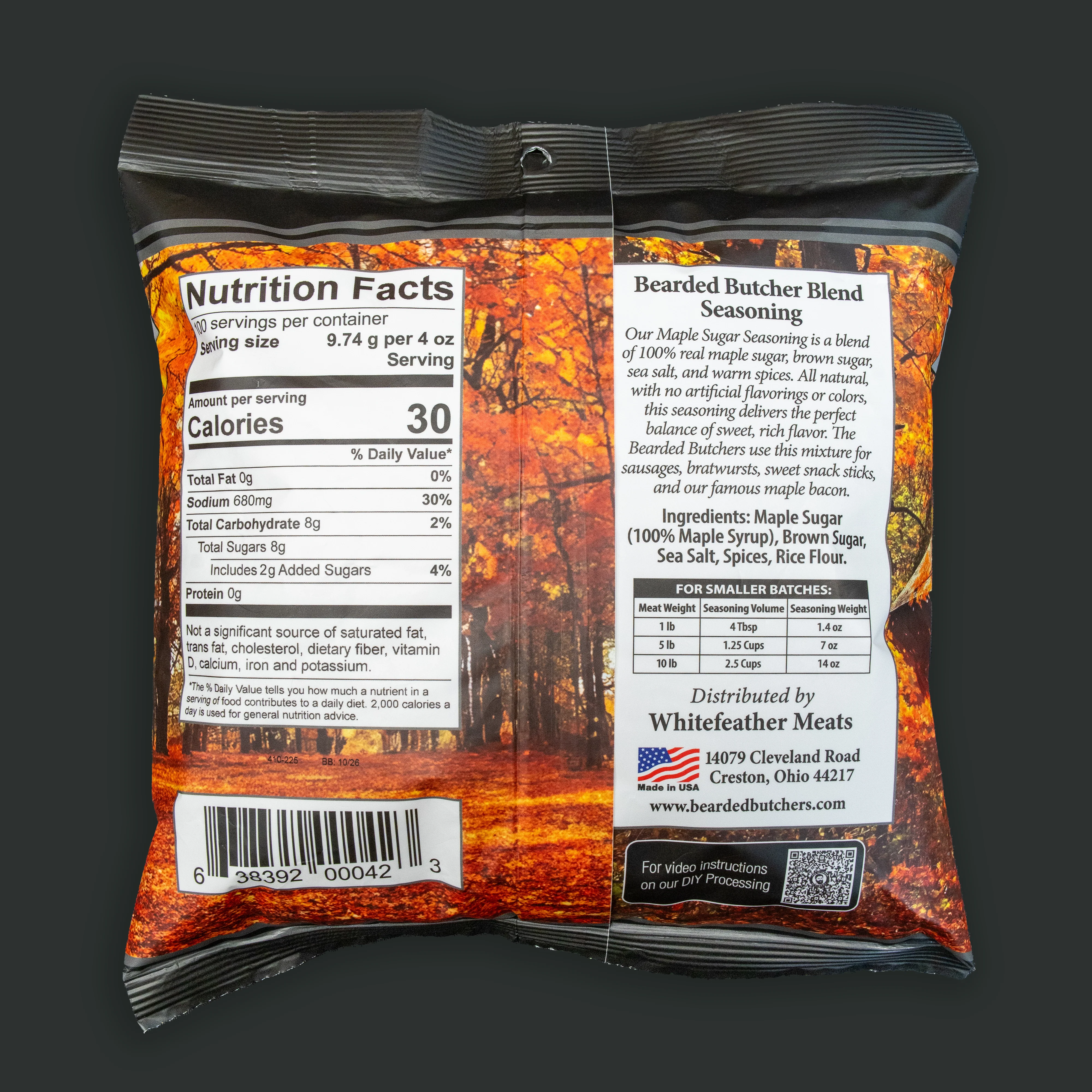 Bearded Butcher Maple Sugar Seasoning - 2.15 lb. for 25 lbs - Image 3