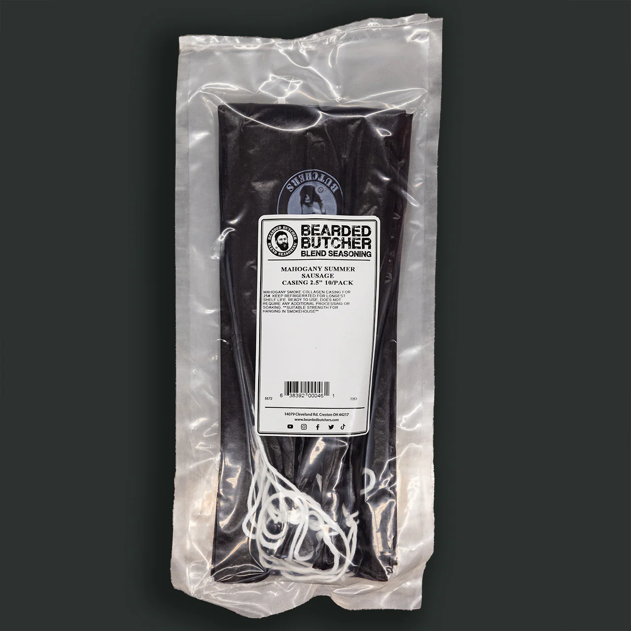 10 Pack of 2.5" x 20" CASING ONLY Mahogany Summer Sausage - Image 5