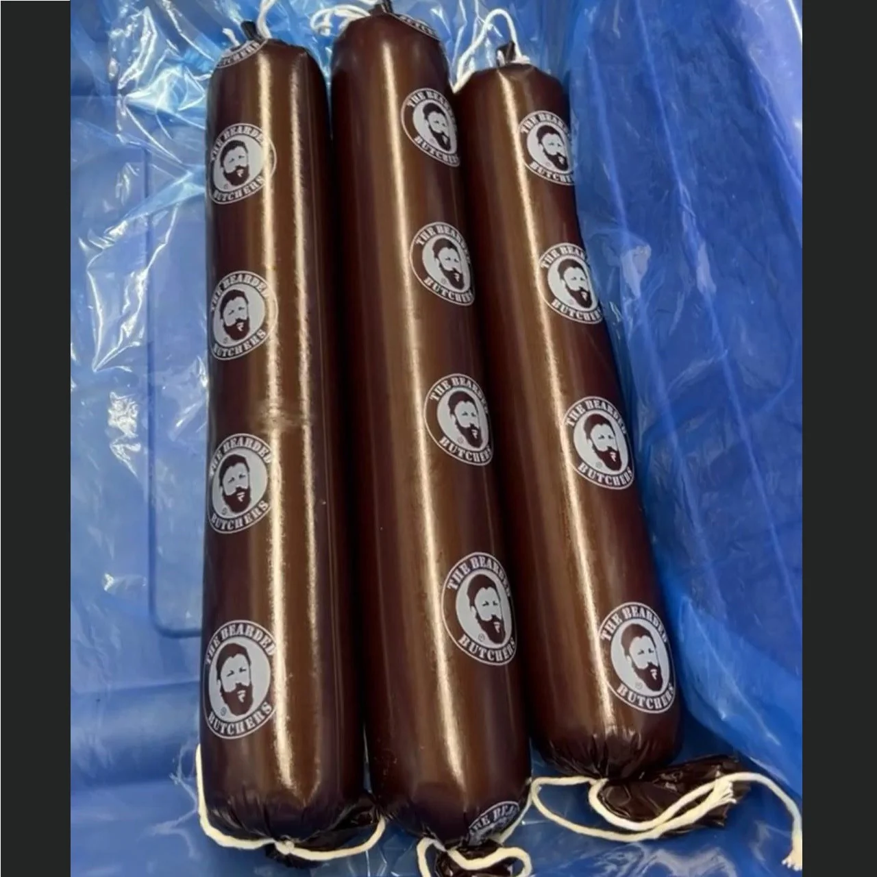10 Pack of 2.5" x 20" CASING ONLY Mahogany Summer Sausage - Image 6